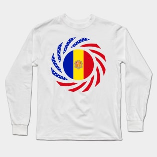 Andorran American Multinational Patriot Flag Series Long Sleeve T-Shirt